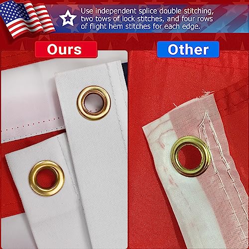 American Flag 3X5 Ft For Outside Made In Usa, Most Durable Nylon Us Flag, Heavy Duty, Luxury Embroidered Star With Brightly Colored Brass Grommets Premium Us Flag (3X5 Ft) #TOP2