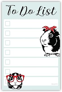Guinea Pig Sticky to Do List| Guinea Pig Lover Gift Ideas for Girls and Women | Furry Potato Notepad 4x6 50 Pages