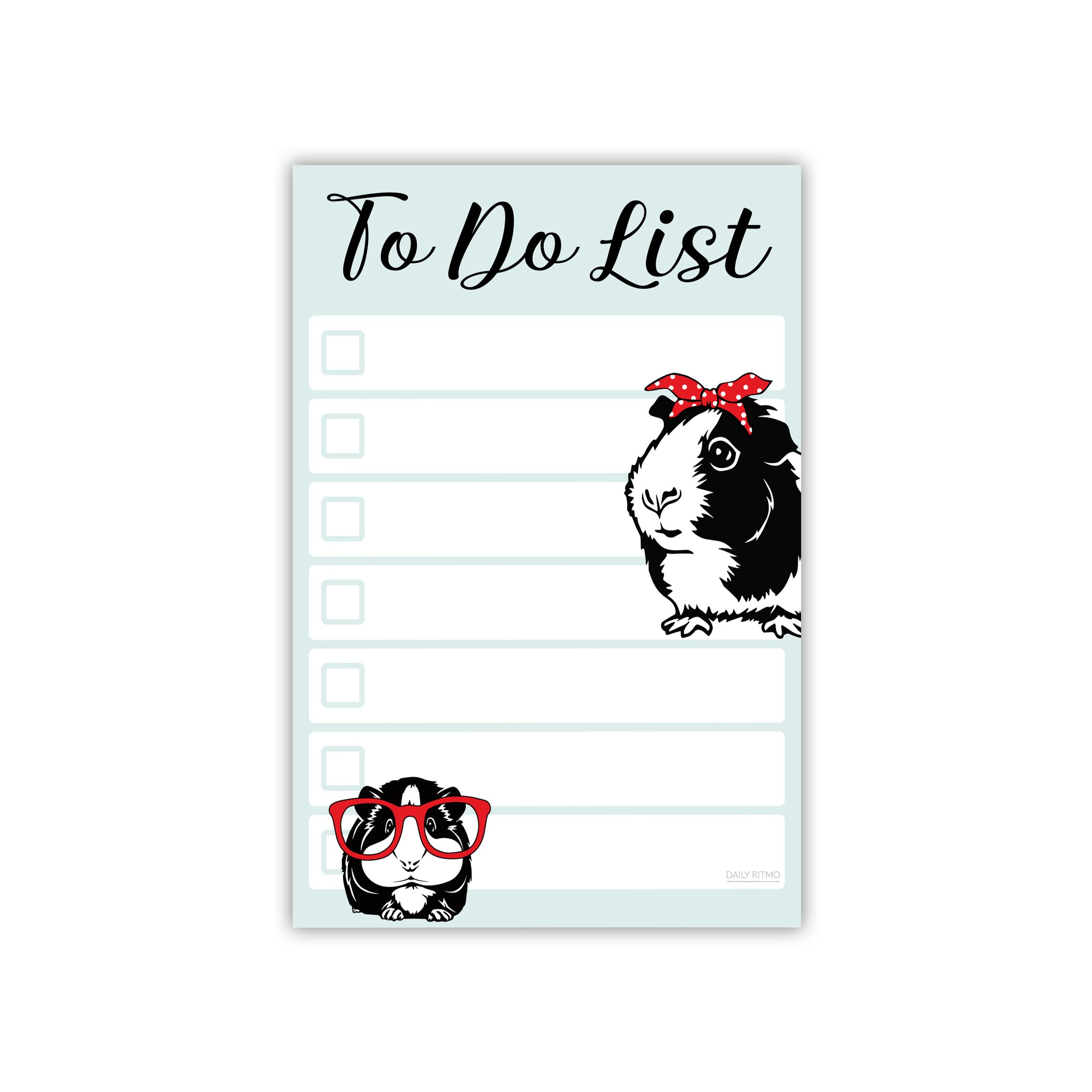 Guinea Pig Sticky to Do List| Guinea Pig Lover Gift Ideas for Girls and Women | Furry Potato Notepad 4x6" 50 Pages