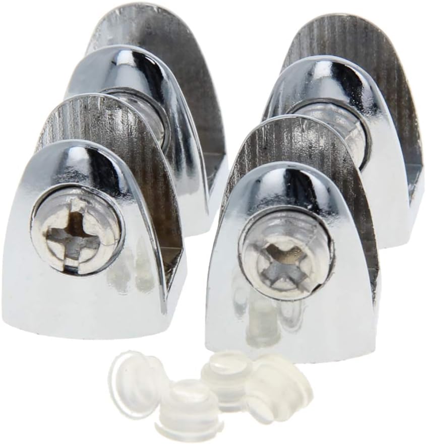 MroMax 10PCS 0.91" x 0.87" x 0.79" (LxWxH) Glass Shelf Bracket Adjustable Zinc Alloy Glass Door Cabinet Clip Silver