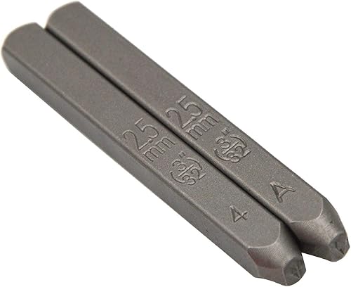 Vista 118 de Wokesi Kit de alfabeto de letras mayúsculas de 1/8" (3 mm) de altura, de acero, para timbre a mano, presión, para molde, código, etiqueta