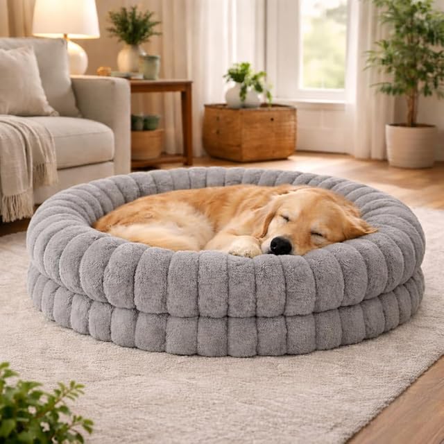 Foto 5 de 7 de Freedog Cama Muffin Gris 76x76x18cm - Cama Perro - Cama para Perros