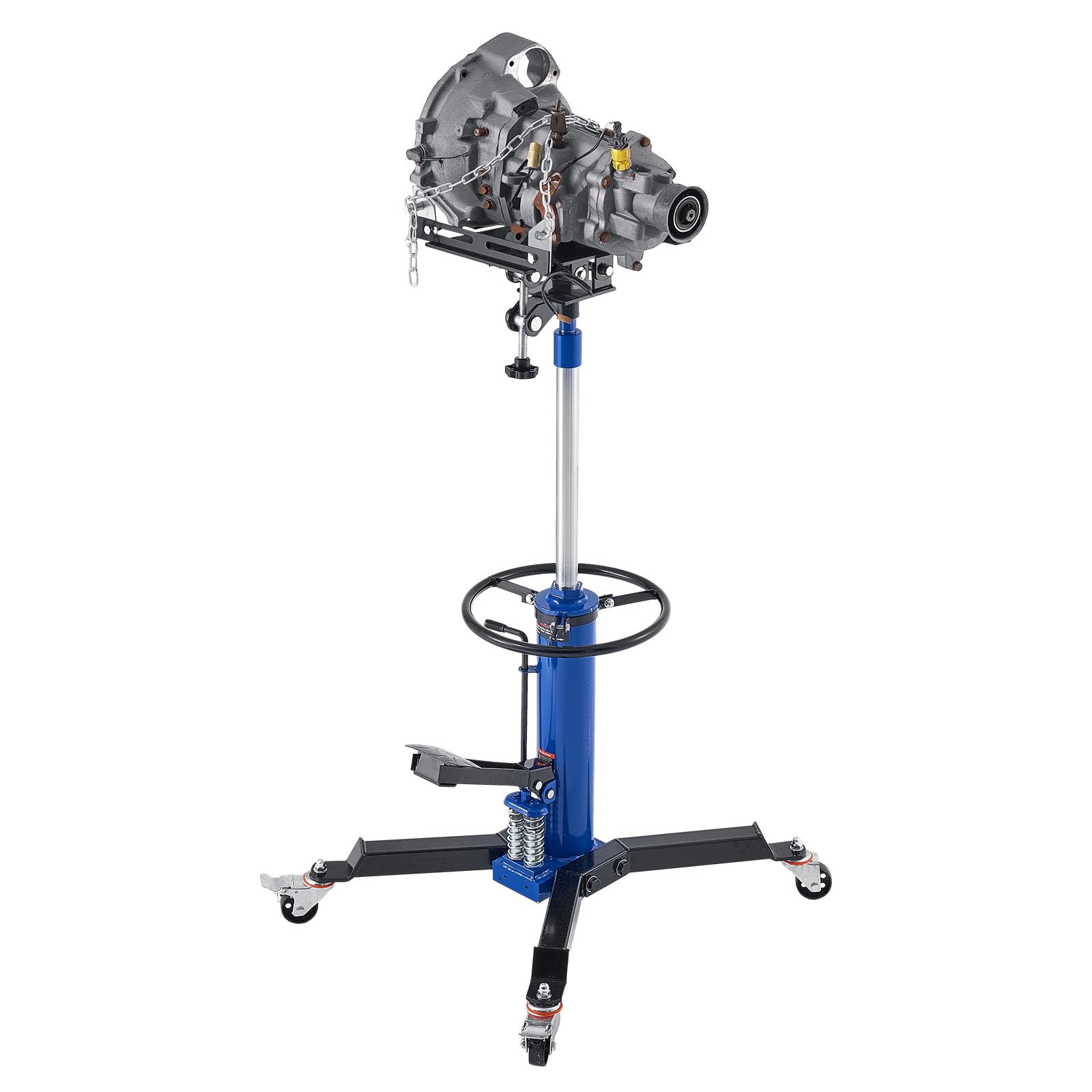 VEVOR Hydrauliczny lewarek przekładniowy podnośnik samochodowy o udźwigu 600 kg, teleskopowy podnośnik przekładni z pedałem i podwójną przekładnią teleskopową i wysokością podnoszenia 88-176 cm