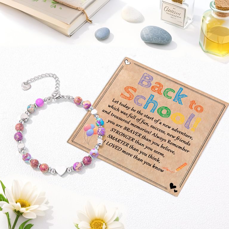 back to school gift for student First Day of School Bracelet Outfits for Girl Back to School Supplies for Kid Women College Middle High School 2nd 3rd 5th 1st Grade Kindergarten2