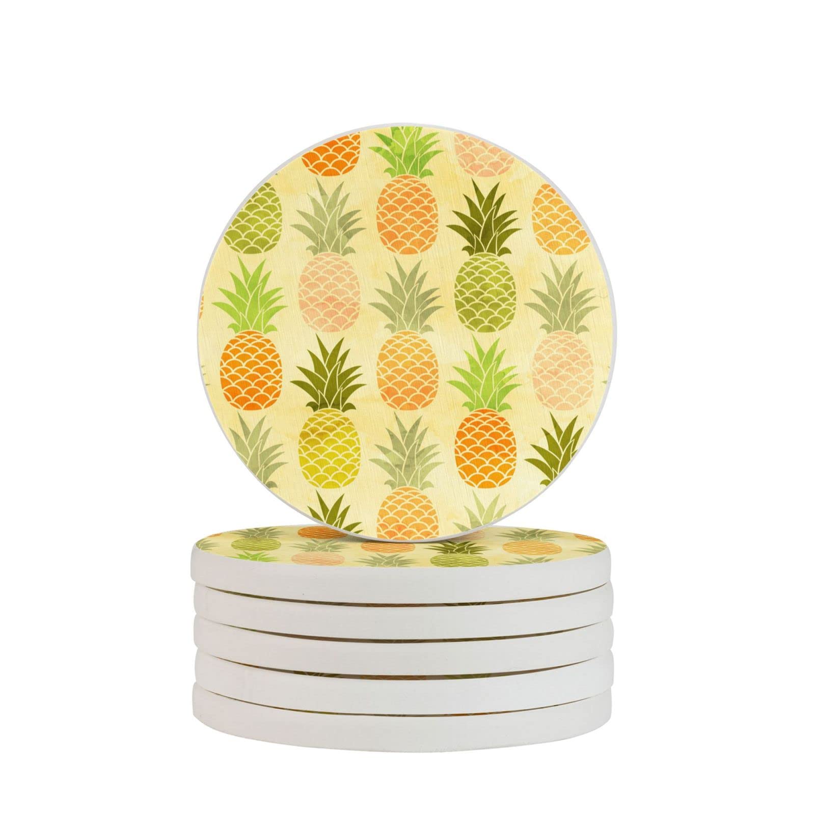 Vivid Colors Watercolor Pines Four Pieces Drink Coaster for Tabletop Protection Place Mats for Home Decor
