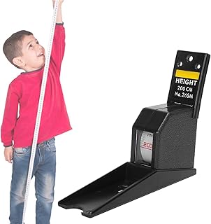 Growth Height Measuring Tape, 2 Meters Retractable Body Height Stadiometer, Growth Height Chart Handing Ruler for Children and Adults (Black)
