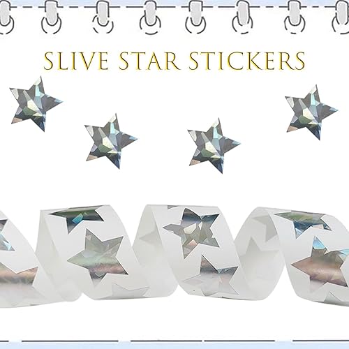 Miniatura 5 de 500 calcomanías de estrella dorada, calcomanías de estrella de lámina dorada, calcomanías autoadhesivas de 1 pulgada con purpurina metálica,