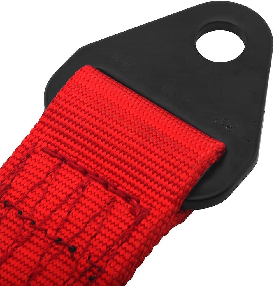RASTP Limit Strap, Premium Quad Wrap Limit Strap Car Hauler Axle Straps Truck Wrecker Wheel Tie Down Strap with 10,000 Lb Webbing Strength (24 Inch, Red)