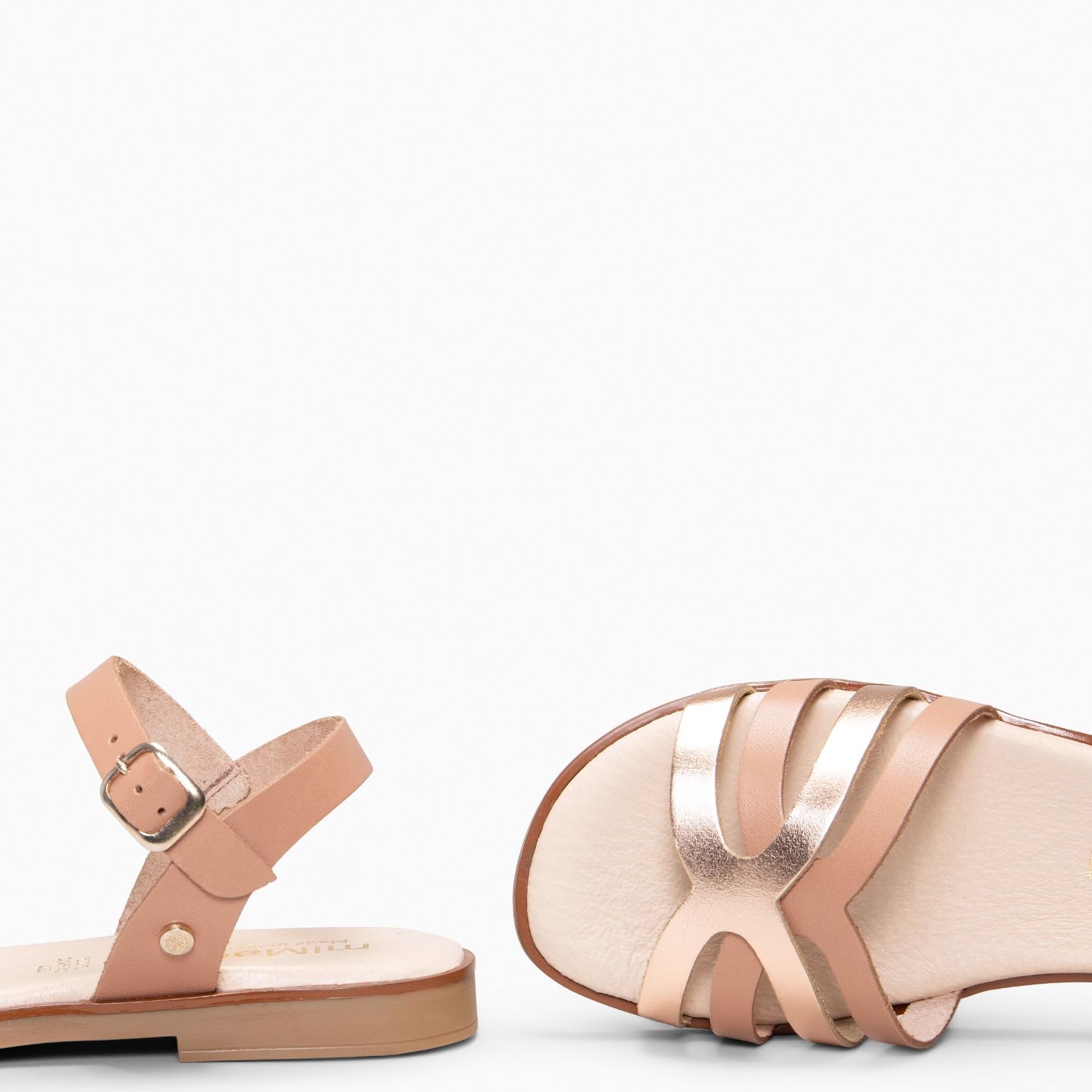 miMaO. Sandalias planas cómodas mujer con plantilla de gel almohadillada