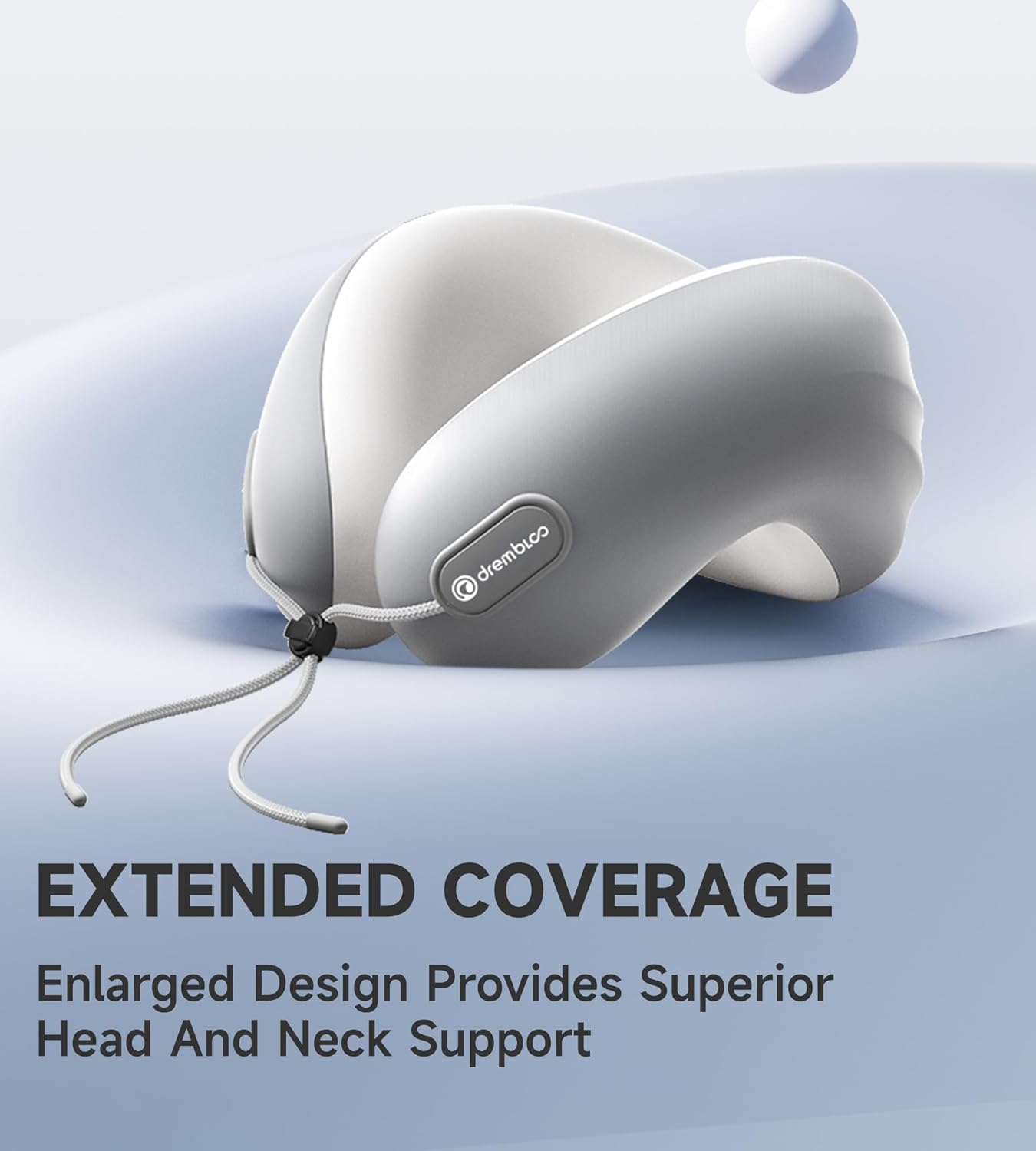 Neck Pillow Airplane, 100% Pure Memory Foam, Cooling Airplane Pillow, Travel Pillow, Travel Pillows for Airplanes, Plane Pillow, Flight, Gray - Image 5