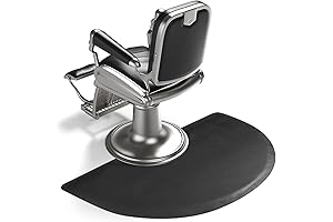 Salon Chair Mat: Anti-Fatigue 3'x5' Black Salon Floor Mat for Barber Shops & Hair Stylists