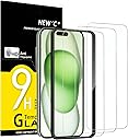 NEW'C 3 Pack Designed for iPhone 16 Plus,15 Plus Screen Protector (6.7 inches),Enhanced Tempered Glass Protection with easy installation tool included,Ultra Resistant