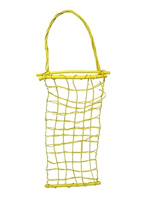 CENTRO RATTAN RECTANGULAR CON ASA AMARILLO