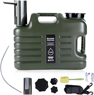 Bidón de agua de 18,5 L con grifo y bomba eléctrica para botellas de agua, depósito de agua para camping con asas, depósito de agua libre de BPA, portátil para exteriores, camping, cocina