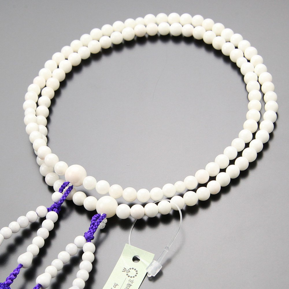 白色本珊瑚本連念珠108珠数珠