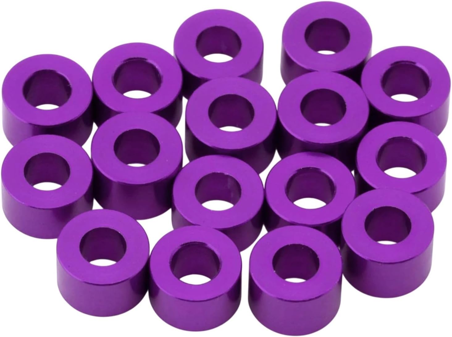3x6mm 6061 Aluminum Ball Stud Washers Extra Large Kit (Purple) (16) Replacement Parts