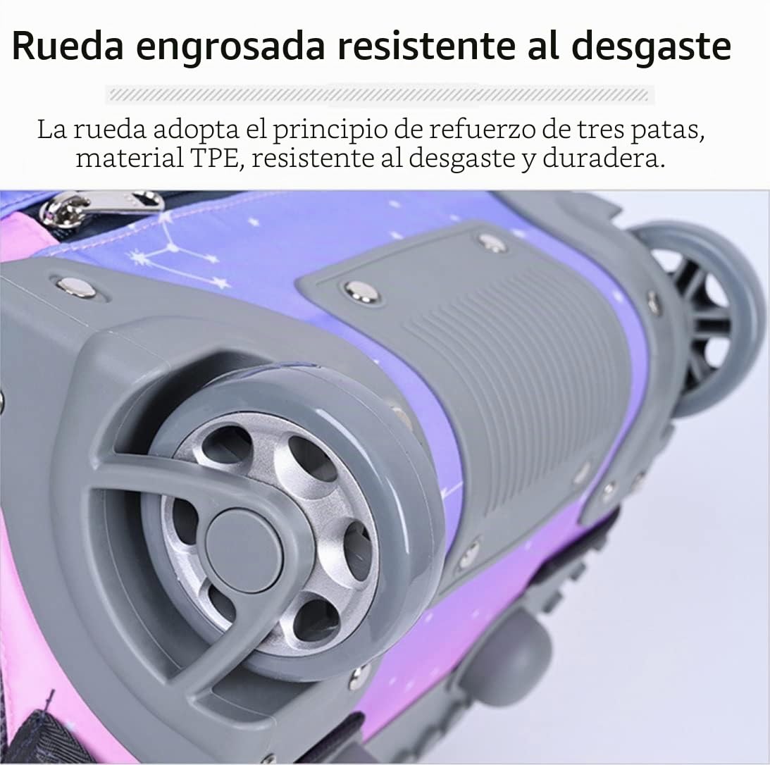 Bolsas Escolares Mochilas Escolares con Ruedas, Mochila Trolley Mochila Ruedas Equipaje Infantil niños Cabina de Equipaje Maleta Trolley para Niñas y Niños