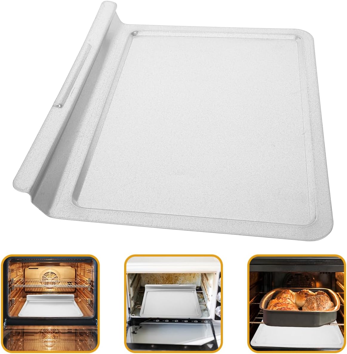 Electric Oven Drip Pan 15L Metal Oil Catch Tray for Baking Roasting Grilling Kitchen Household Use 11.22X9.25X0.87 Inches
