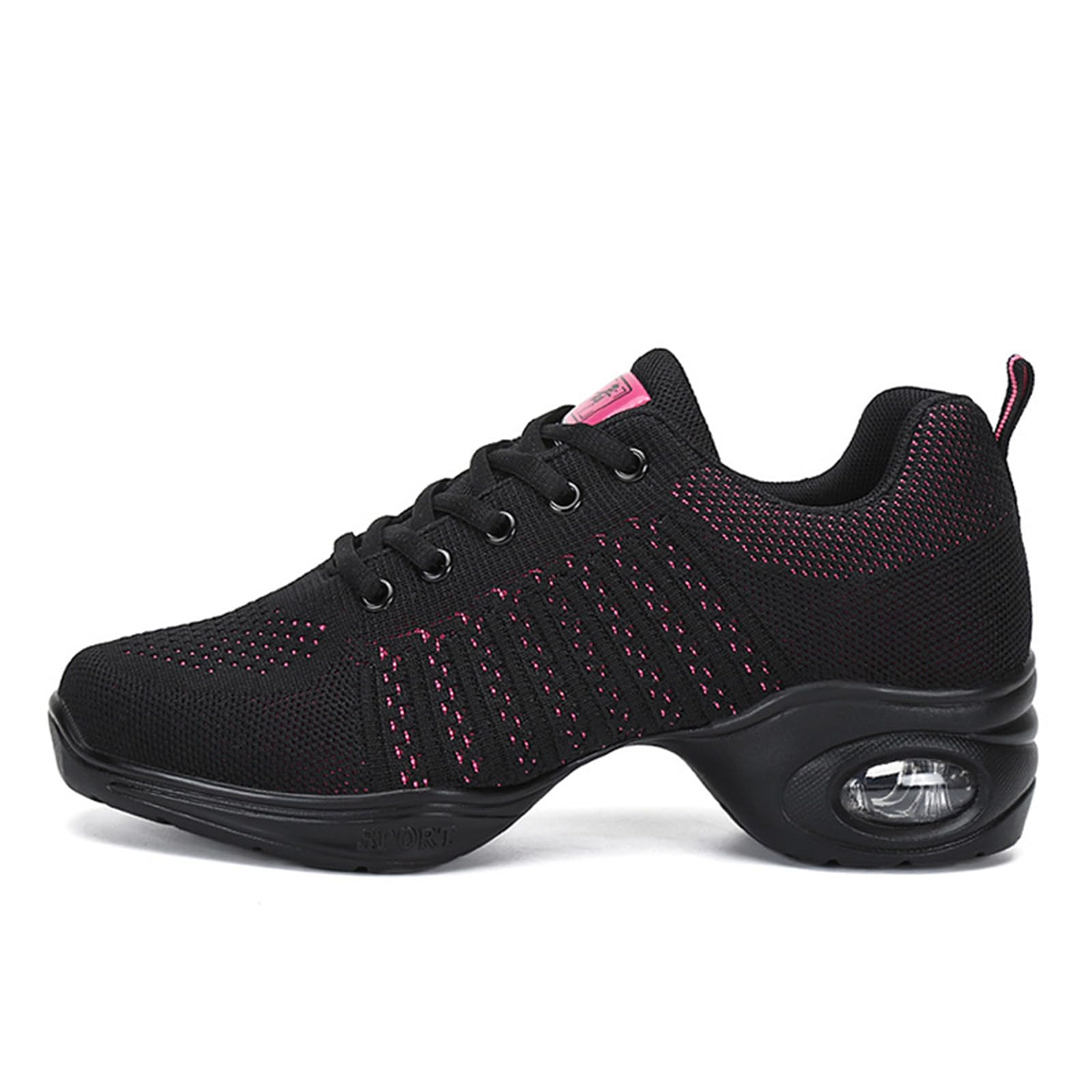 SerendipitousWhisper Women's Jazz Dancing Shoes Modern Dance Trainers Mesh Breathable Lace-up Sneakers Platform Shoe Breathable Split Sole Professional Dance Shoe