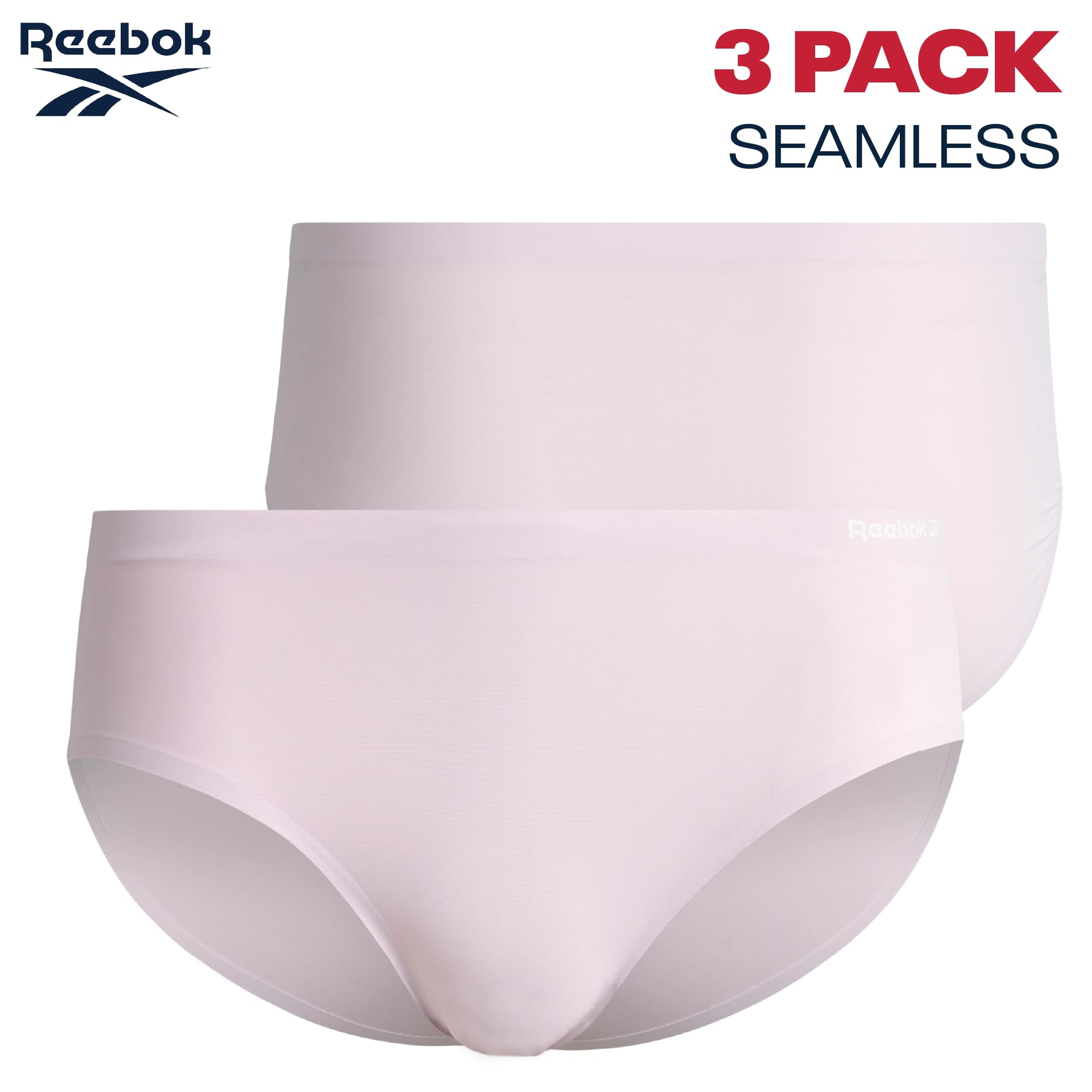 Reebok Lot de 3 culottes hipster invisibles pour femme