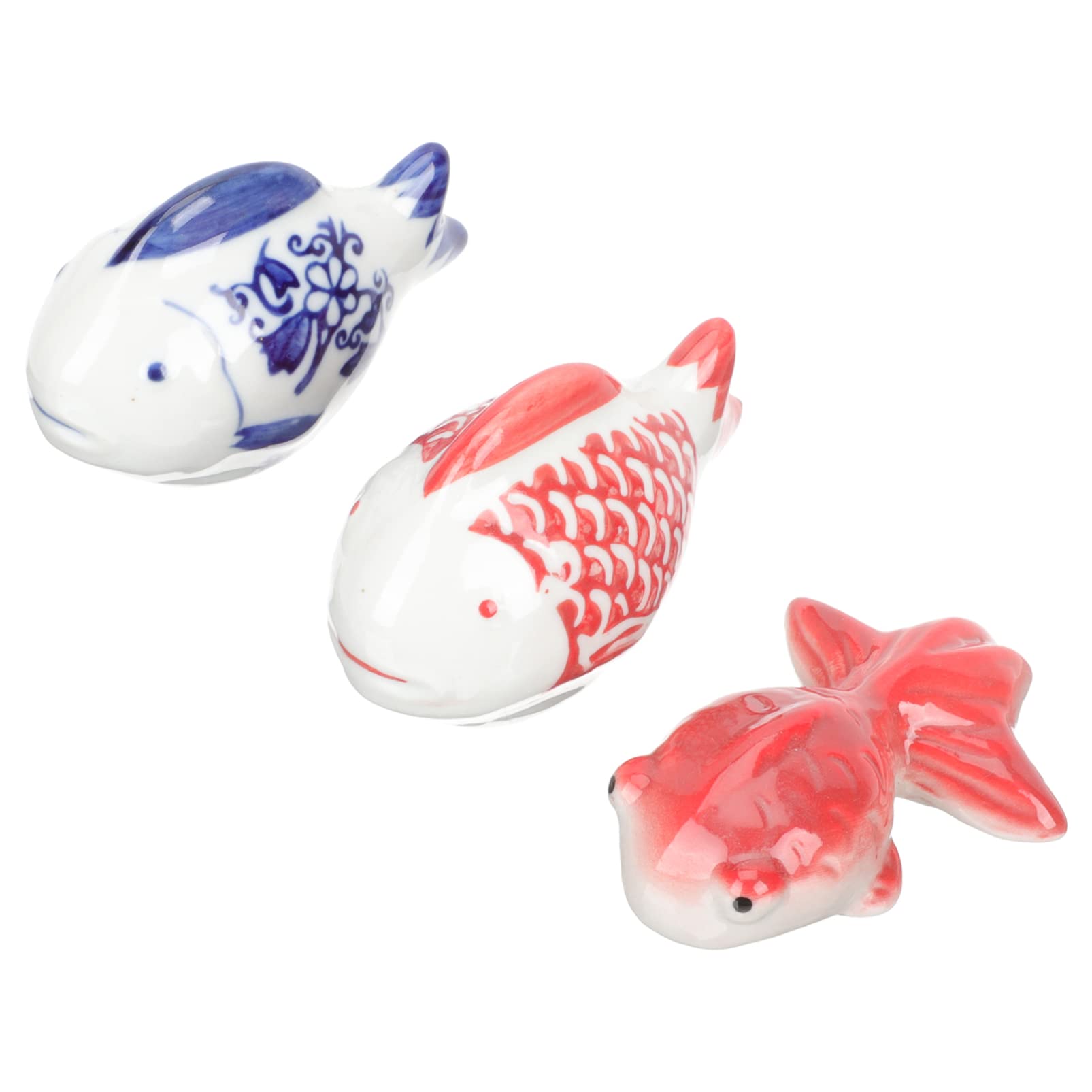 Healifty Ceramic Floating Fishes Artificial Aquarium Fish Colorful Fake Fish Lifelike Moving Fish Ornament 3pcs for Fish Tank Landscape Decor