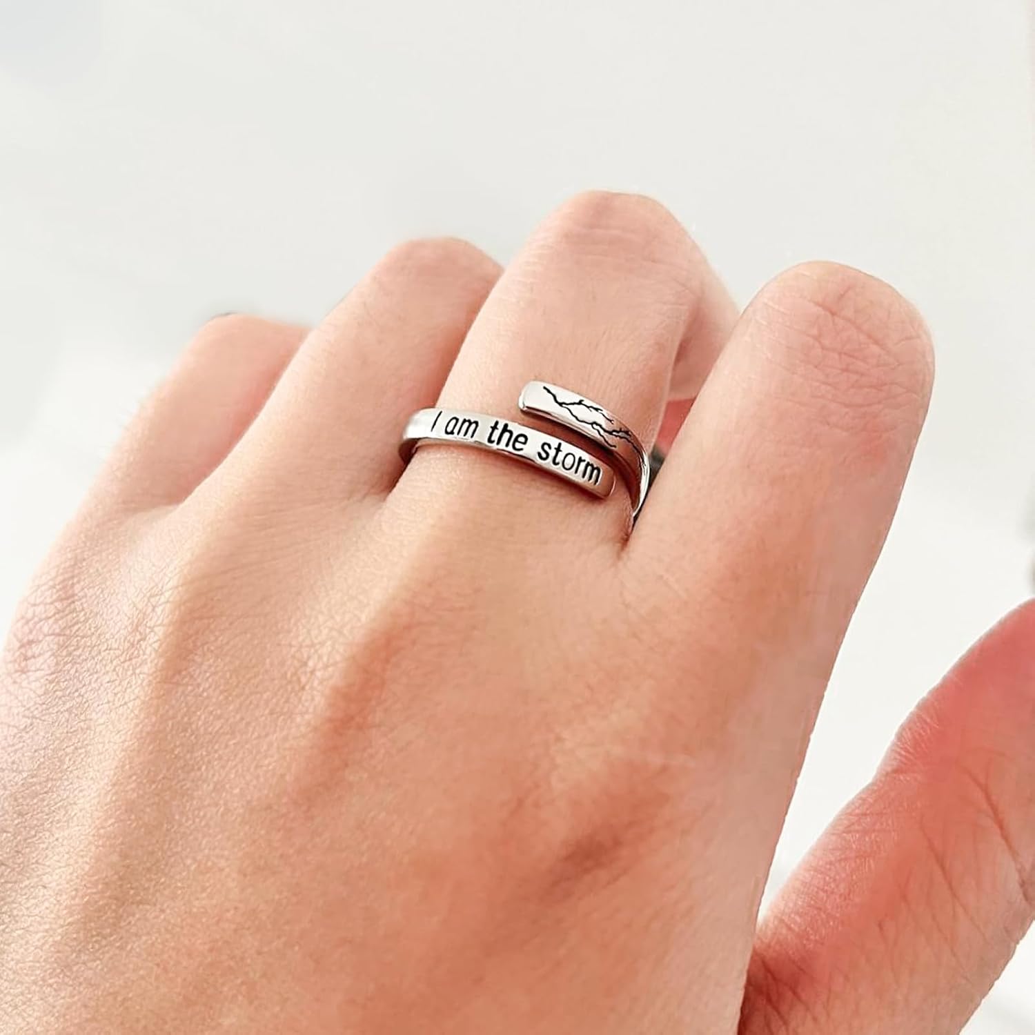 925 Sterling Silver Inspirational Rings for Women Hope Rings Encouragement Jewelry - Image 5