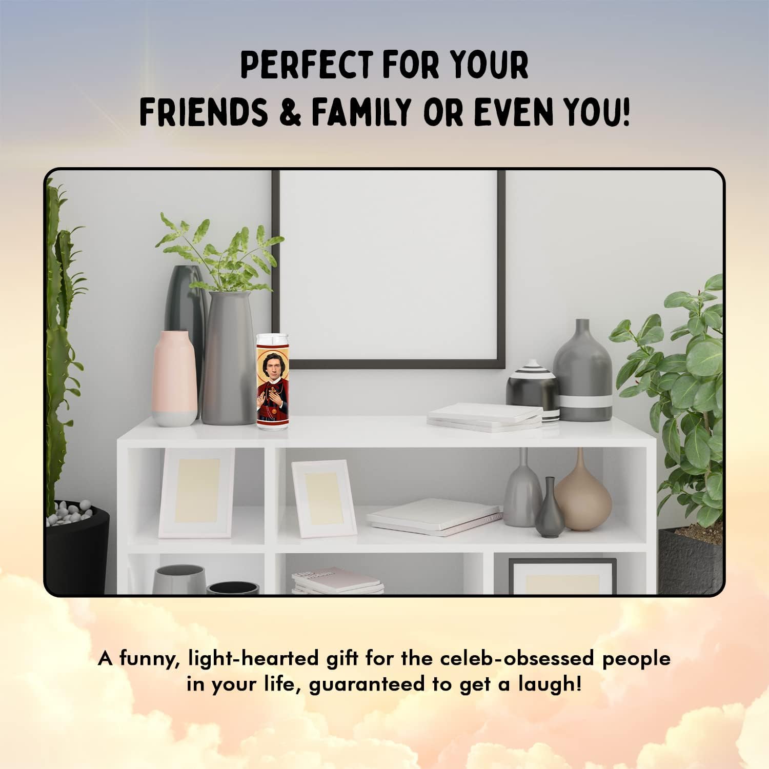 Adam Driver Celebrity Glass Jar Candle – Unscented Handmade Kylo Votive Candle – Unique Gift for Star Movie War Lovers – Home Decor Ren Collectible for Girls TV Show Fans