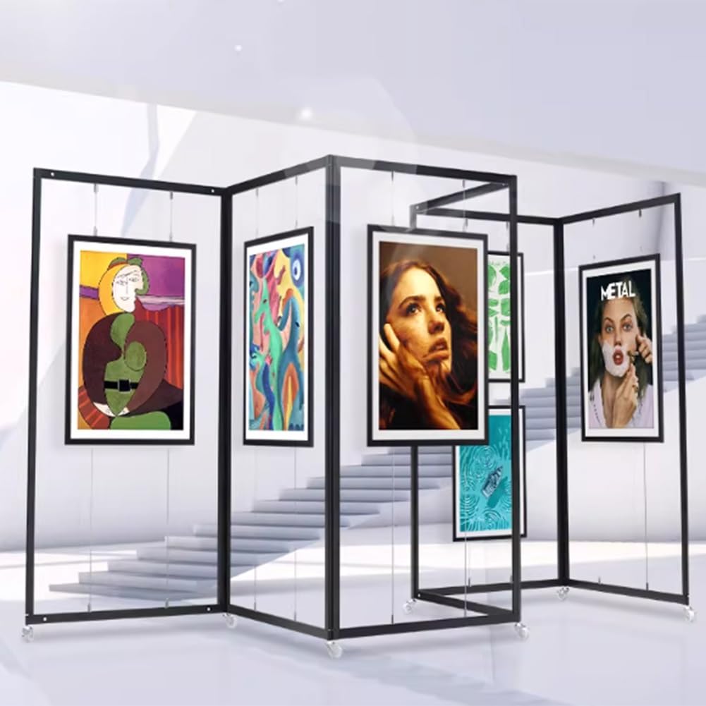 Faltbares Ausstellungsregal für Malausstellung, verstellbarer Kunst-Display-Ständer für Ausstellungen, tragbare Staffelei für Gemälde und Fotos, 1 Packung