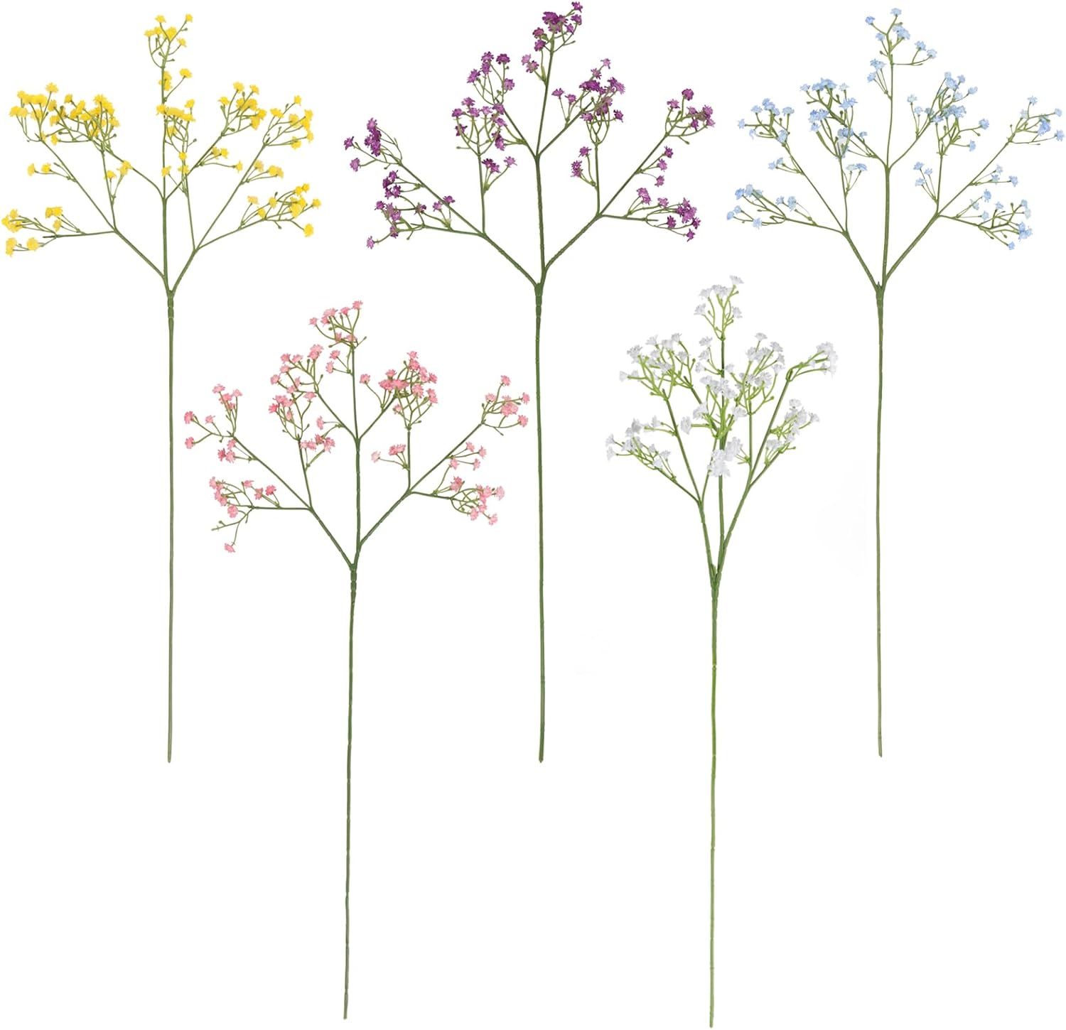 DEEMEI 15 PCS Babys Breath Artificial Flowers Fake Babys Breath Flowers Artificial Bulk Gypsophila Bouquets Real Touch Faux Flowers for Wedding Floral Arrangement Party Home Decoration - Image 9