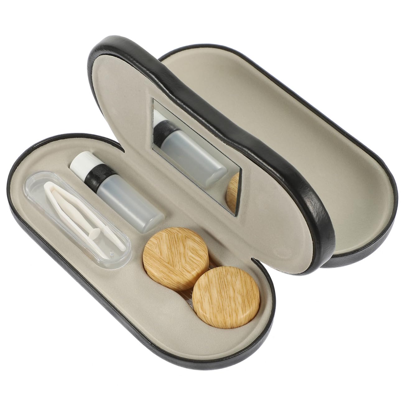 Healeved Custodia Portaocchiali Doppia in Pelle Pu, Organizer da Viaggio Multifunzionale per Occhiali da Sole da Vista, Scatola Portatile Protettiva per Uso Esterno Quotidiano