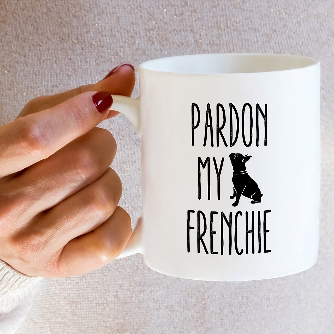 Funny Frenchie Mom Mug - 11 Oz Ceramic Coffee Cup Gift For French Bulldog Dog Lovers (Retirement, Birthday)