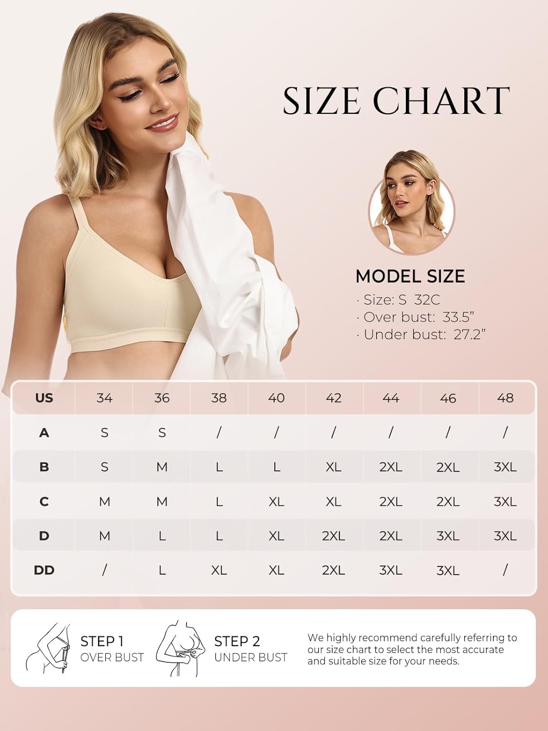 Air Curvey Womens Wireless Bras Seamless Buttery Soft Bra Push Up Bralettes No Underwire Bras Full Coverage Everyday Bra - Image 6