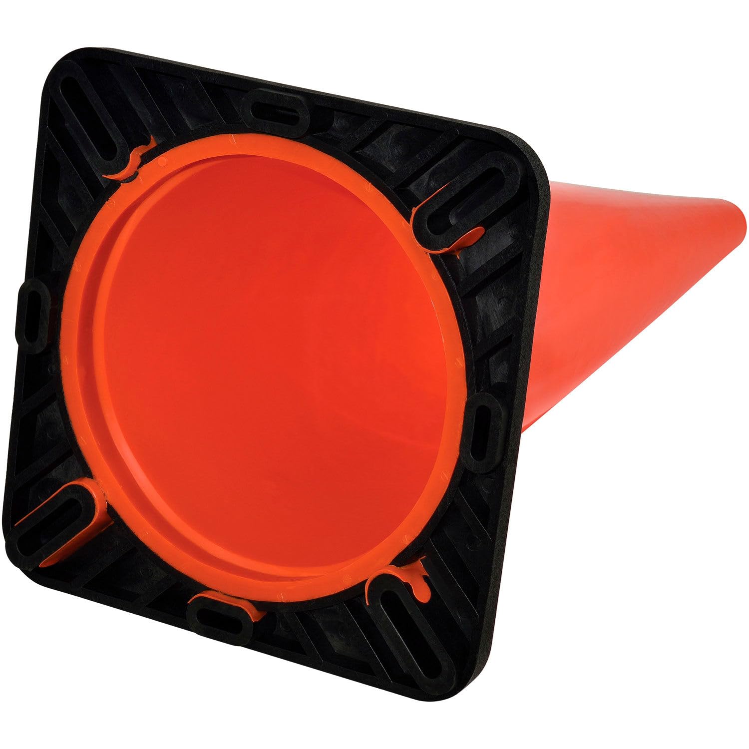 Global Industrial 28" Non-Reflective Traffic Cone, Black Base, 7 lbs