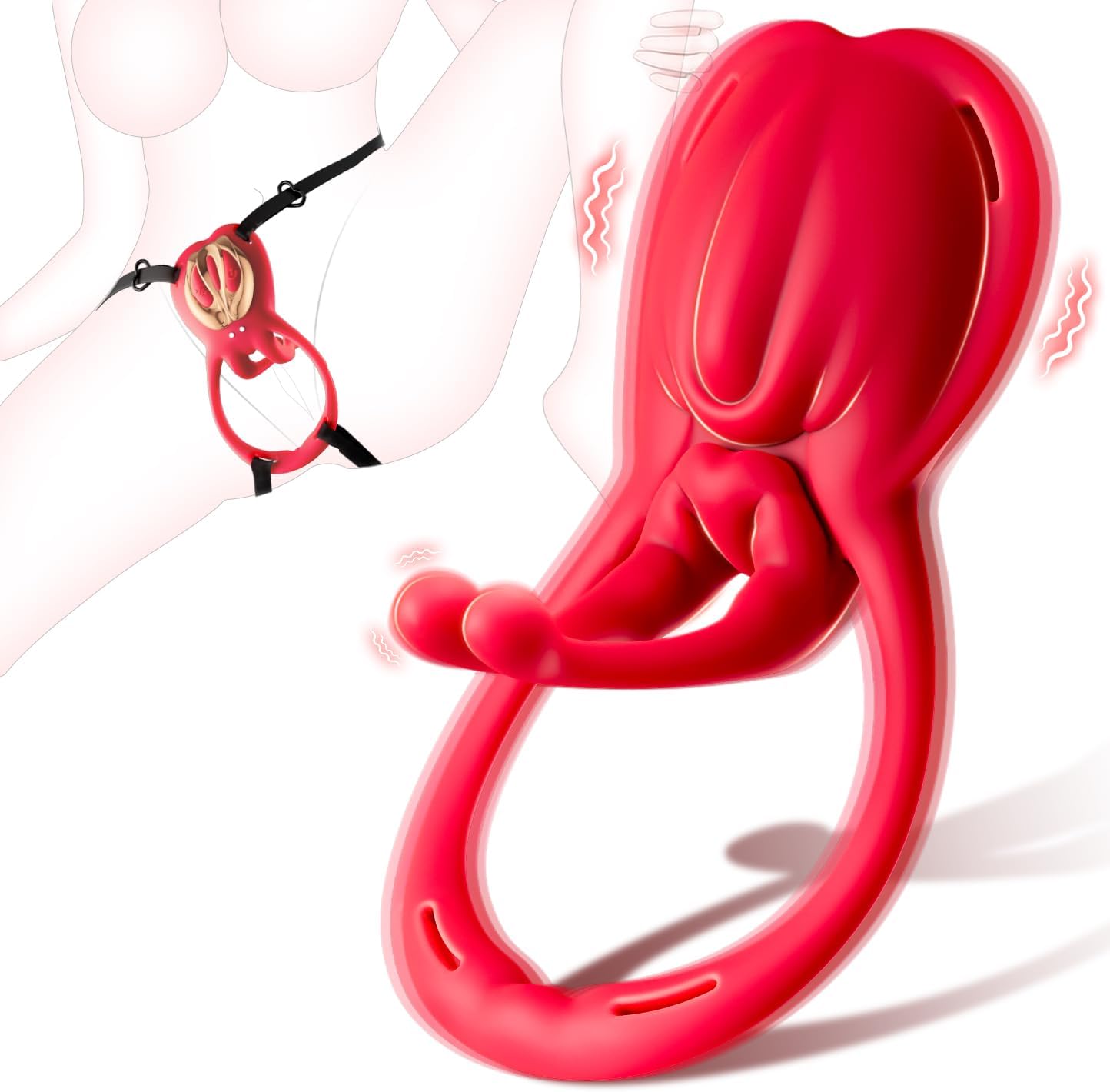 Couples Rose Toy Wearable Vibrator - Avvibe Panty Vibrators Couples Sex Toys with 10 Vibration Modes for Hands Free Sex Game Clitoral G-spot Stimulate, BDSM Bondage Adult Sex Toys for Women Men