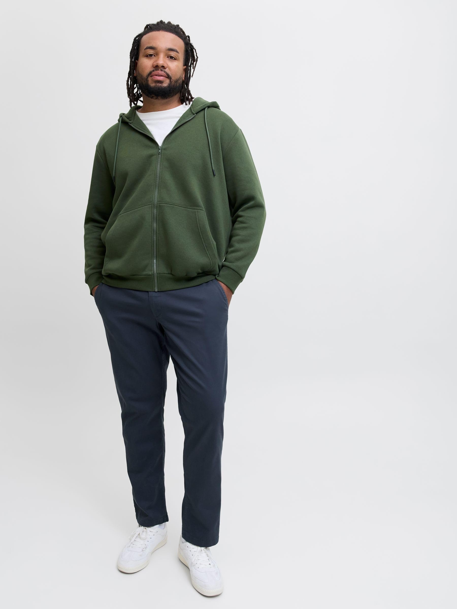 JACK & JONES Jpstmarco Jjdave Lc Noos Pls - spodnie chino Mężczyźni