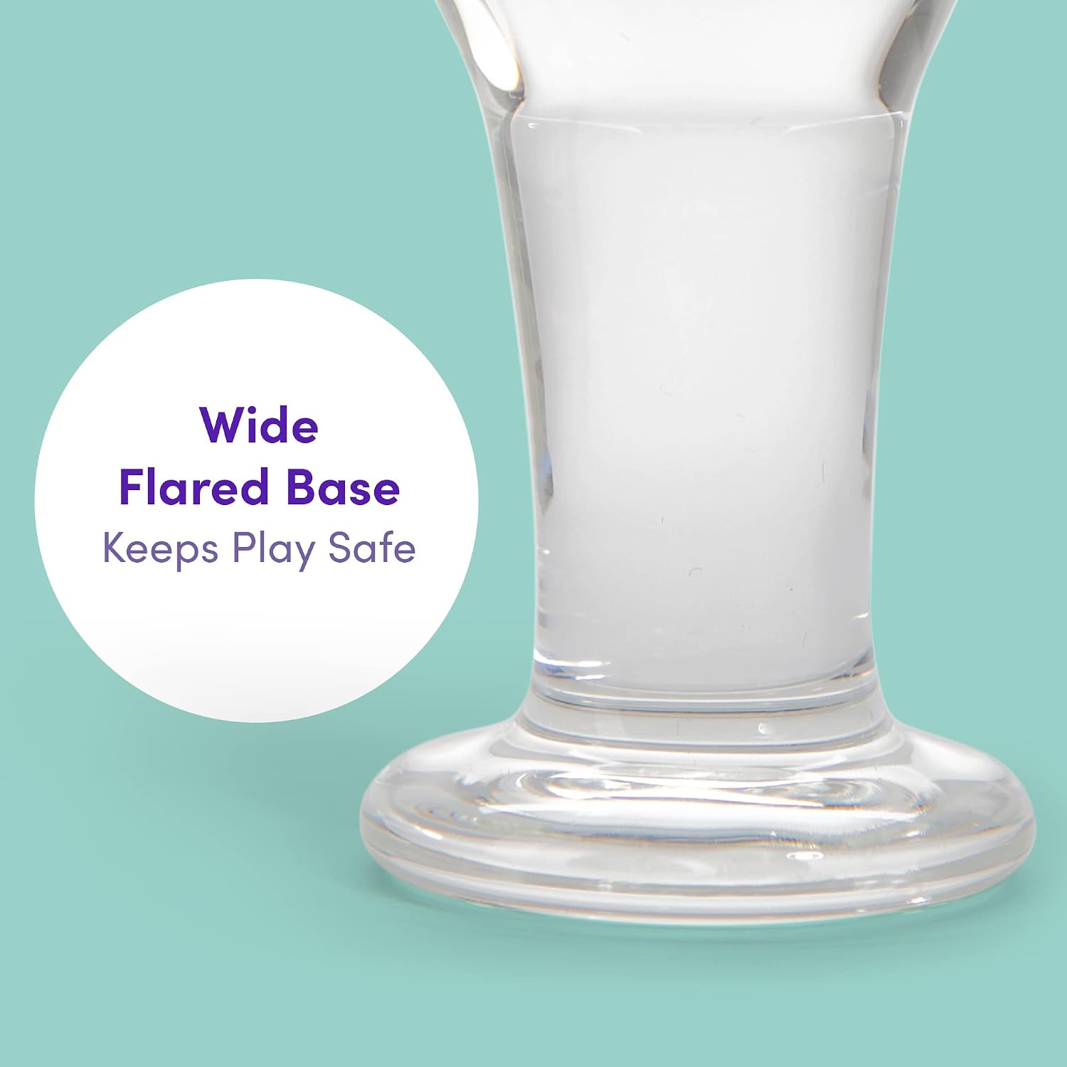Lovehoney Pure Pleasure Butt Plug - 4 Inch Glass Anal Plug - Tapered Tip with Flared Base - Waterproof - Clear