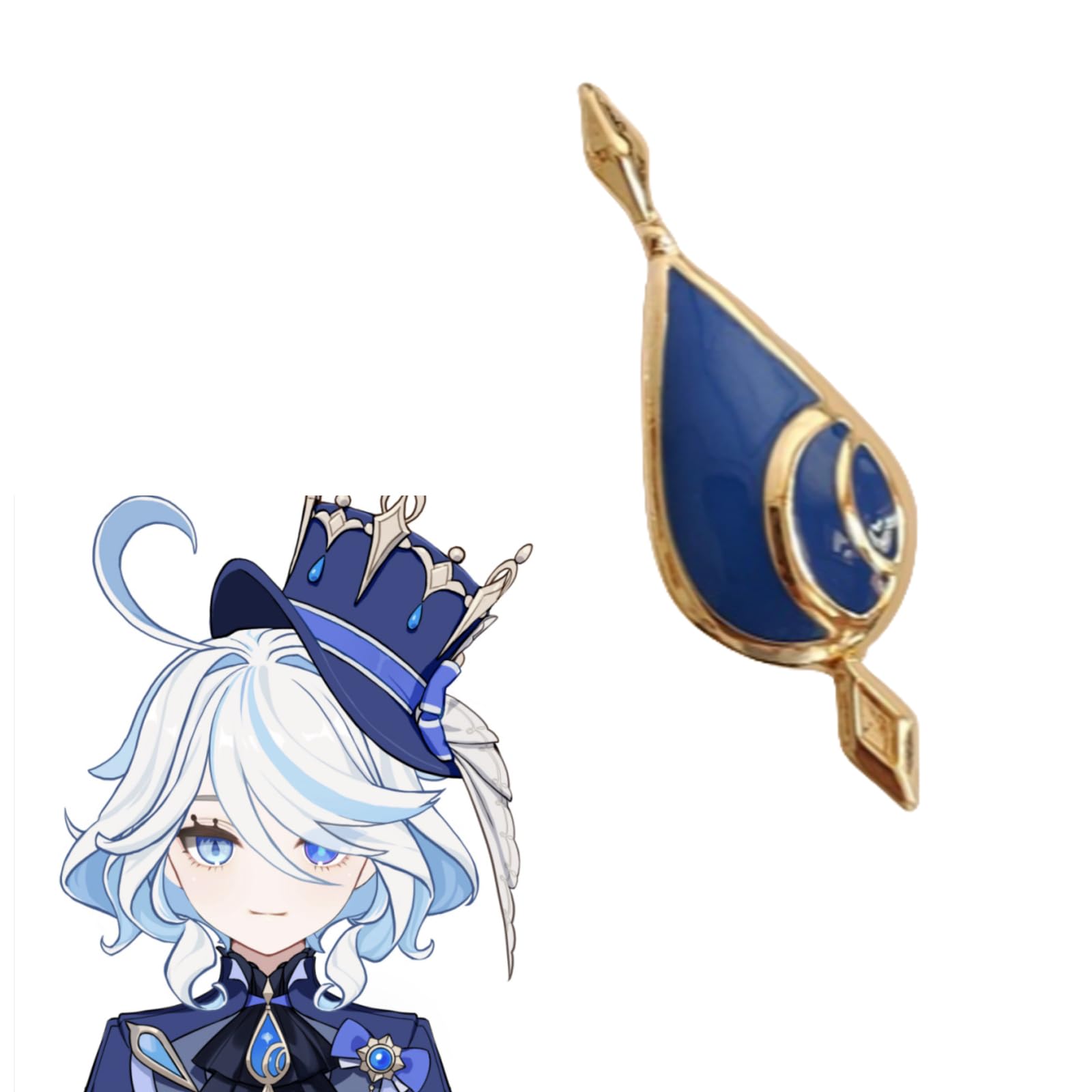 Amazon | [Plazhen] 原神 フリーナ コスプレ道具 ブローチ 金属製 