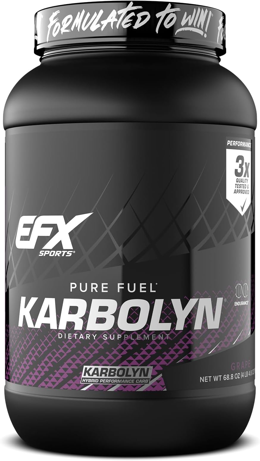 Karbolyn Fuel | Fast-Absorbing Carbohydrate Powder | Carb Load, Sustained Energy, Quick Recovery | Stimulant Free | 37 Servings (Grape)