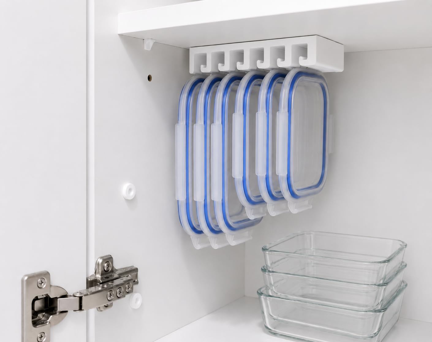 Tupper Deckelaufhänger für Schrank – Küchenorganizer kompatibel mit IKEA 365+, Pyrex und anderen Marken Küche, Haushalt & Wohnen