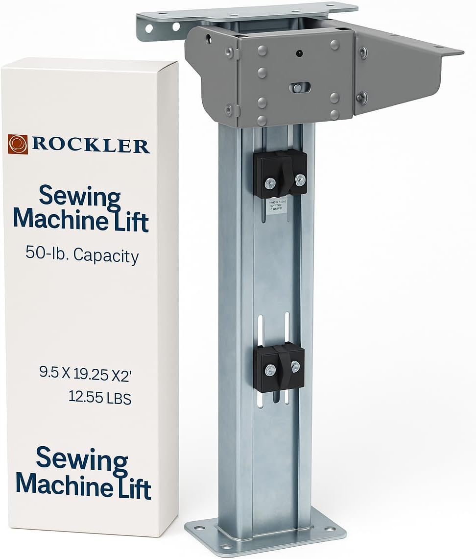 Sewing Machine Lift Mechanism – 50-lb. Capacity Heavy Duty Sewing Furniture for Ergonomic Use – Easy-to-Install Smooth Airlift Mechanism for Clutter-Free Workspace & Touch Release Operation