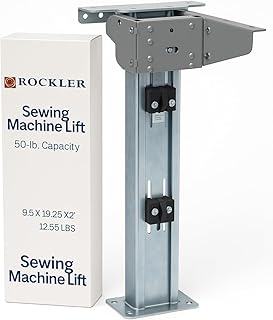 Sewing Machine Lift Mechanism – 50-lb. Capacity Heavy Duty Sewing Furniture for Ergonomic Use – Easy-to-Install Smooth Airlift Mechanism for Clutter-Free Workspace & Touch Release Operation