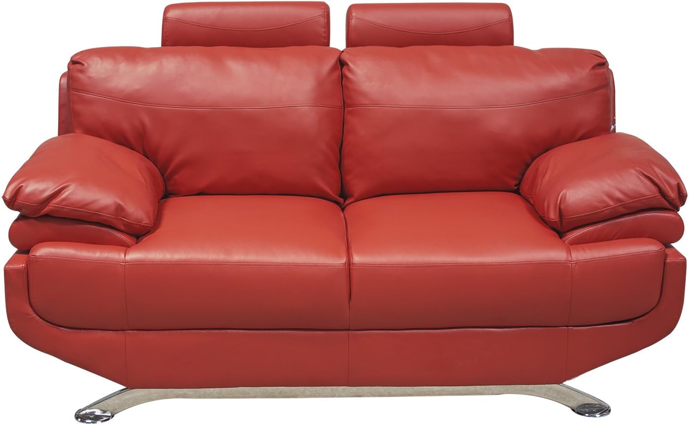 AC Pacific Jessica Loveseat, Red Home & Kitchen