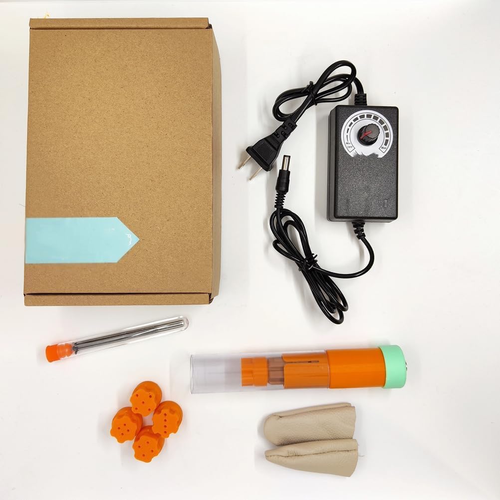 Máquina De Fieltro Eléctrica Con Aguja, Kit De Fieltro De Lana Ajustable Con Velocidad De 7 Agujas Con Trazo De 2 Cm Y Carcasa Transparente For Manualidades De Lana For Adultos Principiantes(Green)