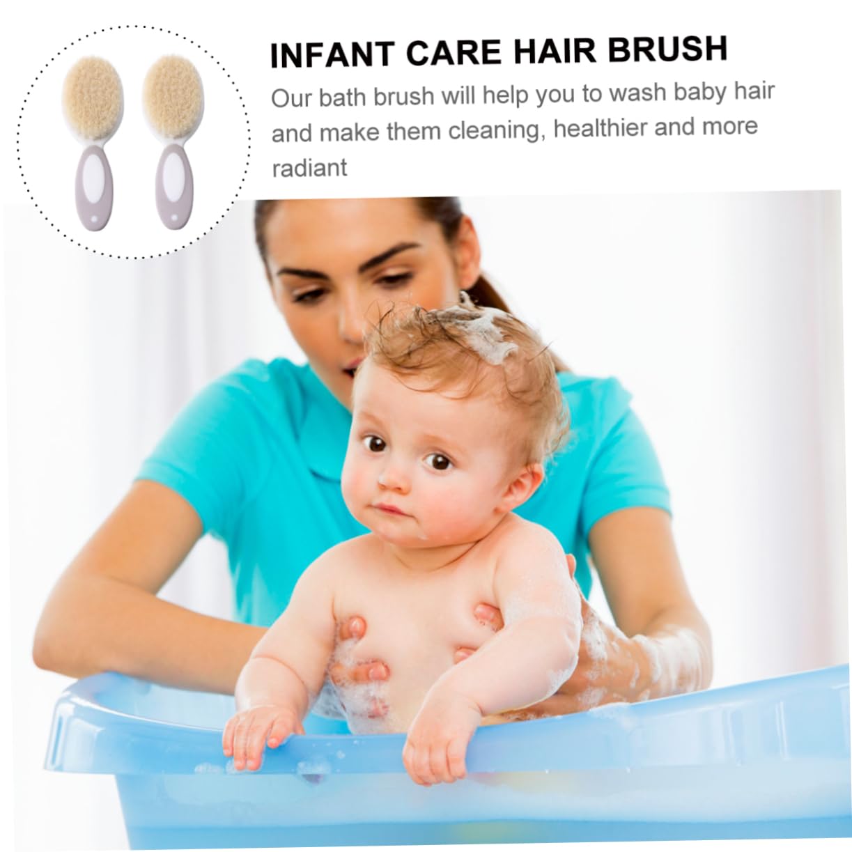 UPKOCH 3 Set Di Spazzole Per Per Bambini Spazzola Per Shampoo Per Neonati Spazzola Per La Pulizia Dei Pettine Circolare Morbido Per Spazzola Per Bambini 2 Pezzi * 3