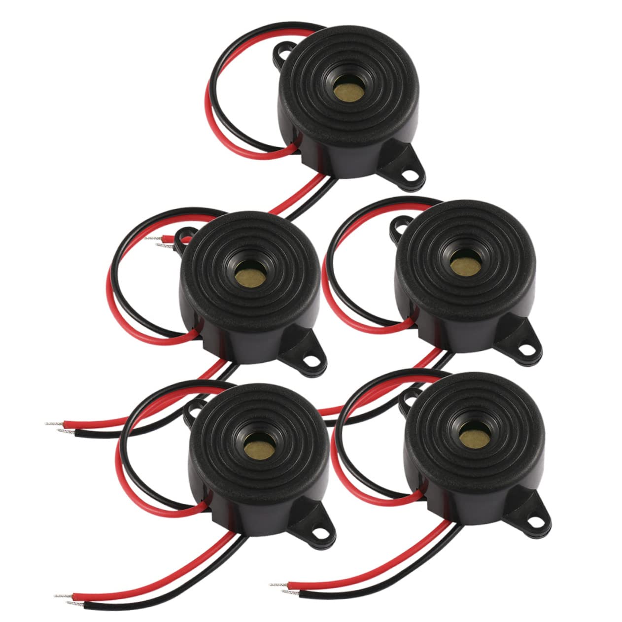 5pcs High Decibel Piezo Electric Alarm Wire Leads for Electronics Toys Alarms and Automotive Use Loud Sound Easy Connection Versatile Applications