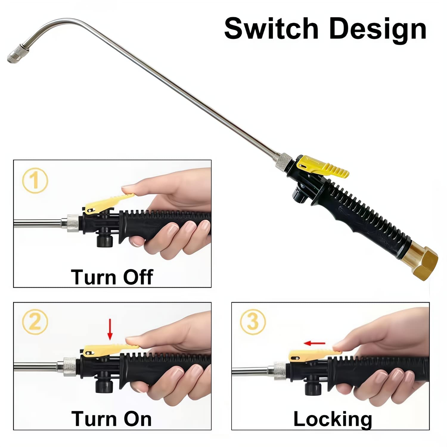 Regadera para cestas colgantes, pulverizador de manguera de jardín con boquilla ajustable, herramienta para limpiar ventanas de coche o coche, ideal para regar semilleros, plantas colgantes y planta