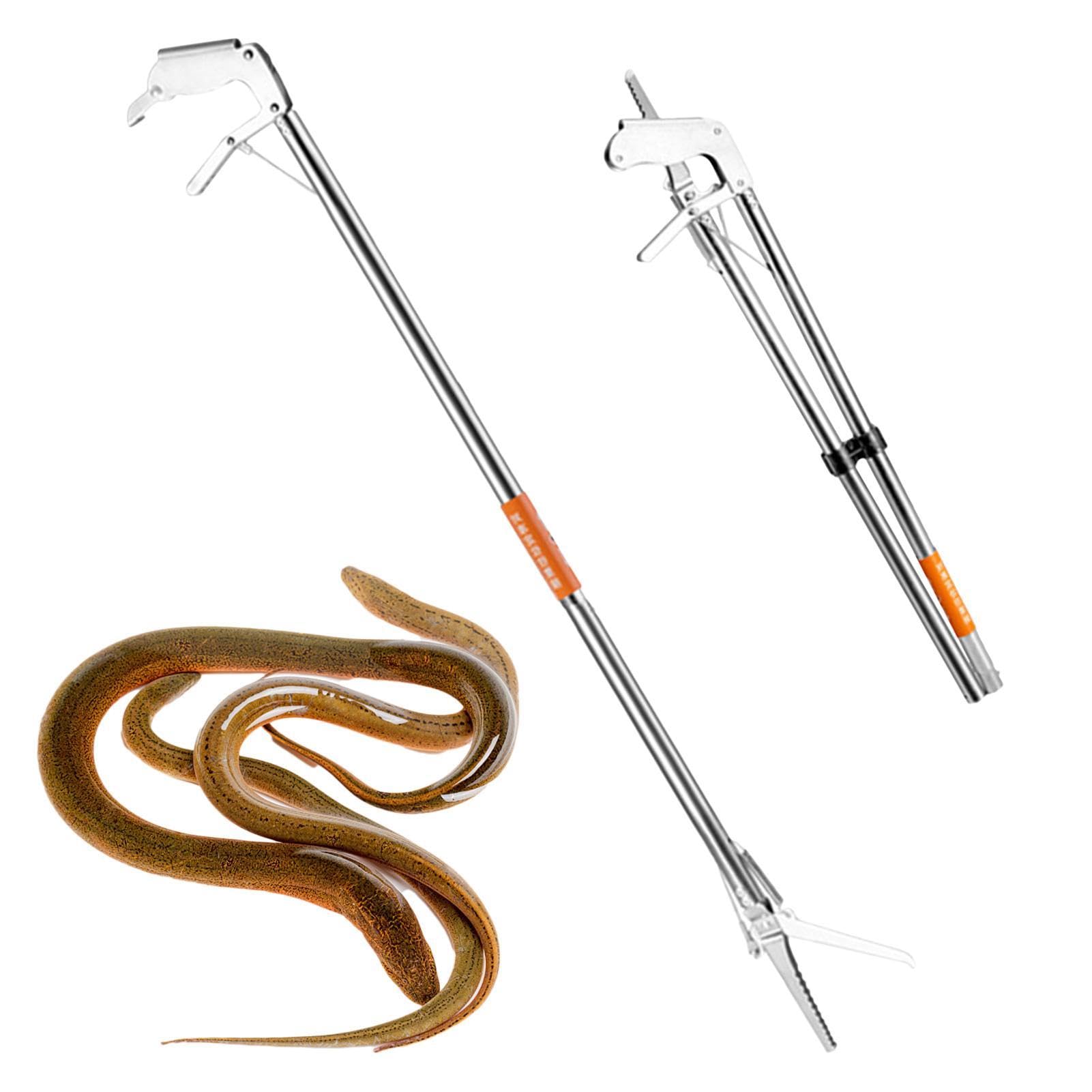Pince à serpent – Tige de capture de serpent, outil de préhension de serpent | Pince attrape-serpent avec sa poignée étendue antidérapante, bâton de préhension professionnel pour reptiles pour le