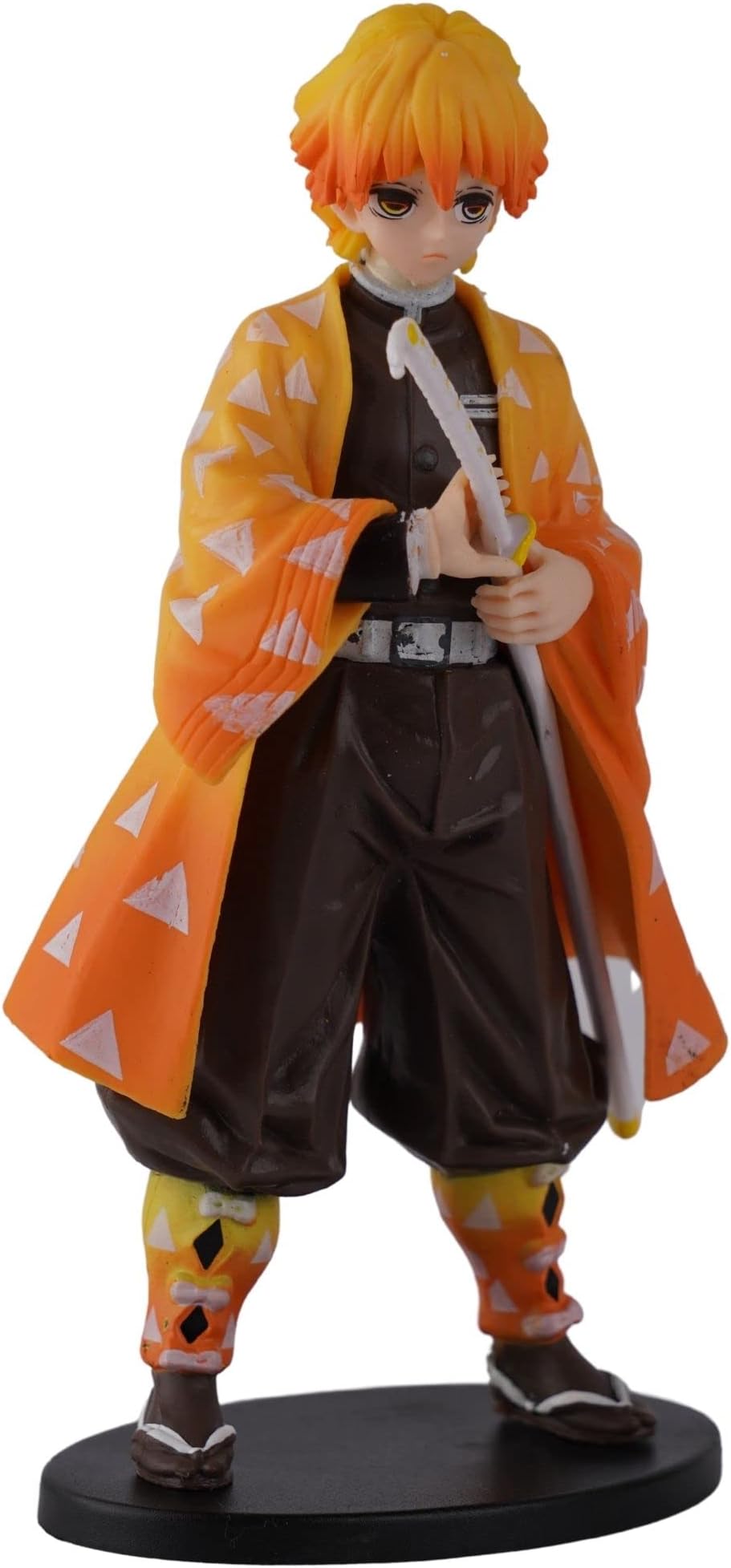 Offo Demon Slayer Zenitsu Agatsuma Action Figure (17cm) Premium Anime Collectible for Car, Desk, Study Table, Home Decor | Trending Gift for Kids, Teens, Boys, Girls & Fans | Demon Slayer Lovers