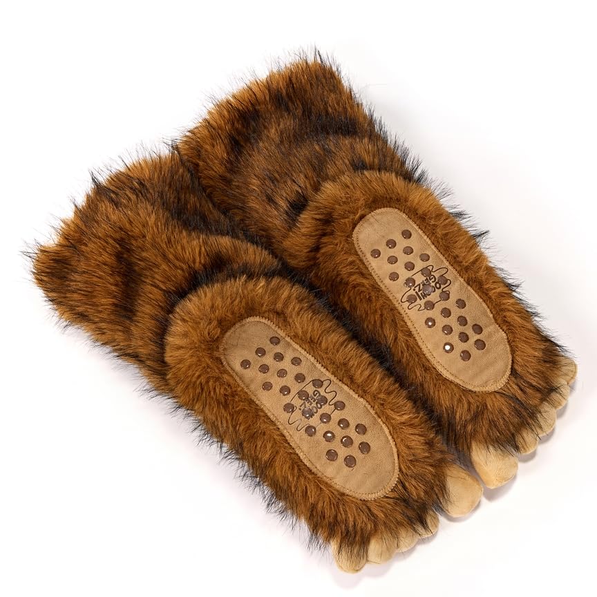 Image of ooohyeah Women's Fuzzy Animal Warm Slipper Socks, Cute Funny Cozy Non-Slip House Socks for Women, Size 5-10