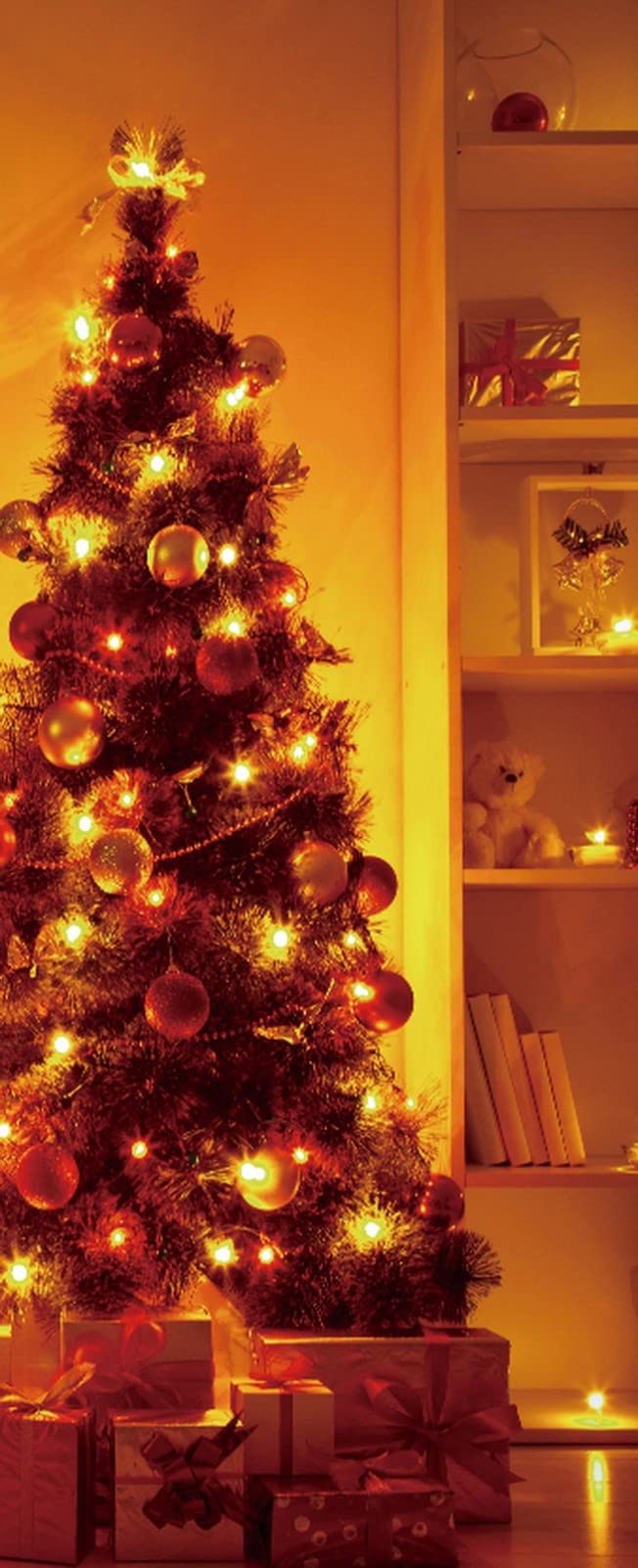 Poster de porte 3D Noël autocollant vinyle durable et lavable A.Monamour